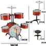 Imagem de Bateria de Criança Brinquedo Musical Drum Mila Toys Completo