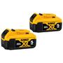 Imagem de Bateria DeWalt 20V Max XR 5Ah - Pacote com 2 Unidades (DCB205-2)