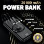 Imagem de Bateria Externa Carregador Portátil Indução Powerbank 20.000mah + Cabos