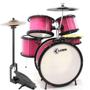 Imagem de Bateria Infantil Acústica Luen Pop Kids Rosa + Chimbal