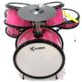 Imagem de Bateria Infantil Acústica Luen Pop Kids Rosa + Chimbal