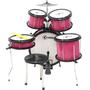 Imagem de Bateria Infantil Acústica Luen Pop Kids Rosa + Chimbal