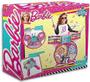 Imagem de Bateria Infantil Barbie Glamourosa Tambor Baquetas Pedal