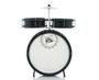 Imagem de Bateria Infantil Custom Kids Preta CDKM3 com 3 tambores, prato, pedal, banco e pronta pra tocar
