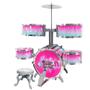 Imagem de Bateria Infantil De Brinquedo Rock Party Rosa Dm Toys