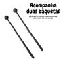 Imagem de Bateria Infantil Musical Completa 5 Tambores Bumbo 30cm Baqueta Banquinho Azul Importway Bw242 Az