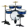 Imagem de Bateria Infantil Profissional Rock Baby Azul com Chimbal