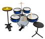 Imagem de Bateria Infantil Profissional Rock Baby Azul com Chimbal