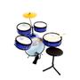 Imagem de Bateria Infantil Rock Baby Azul Completa Com Chimbal E B 