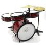 Imagem de Bateria Infantil Rock Baby Vermelha Completa Com Chimbal E B