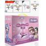 Imagem de Bateria infantil rosa rock girl instrumento musical princesas 3 tambores completa meninas