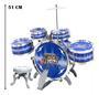 Imagem de Bateria Instrumento Musical Infantil Rock Party Completa Azul Cód. 3516