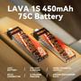 Imagem de Bateria Lipo BETAFPV LAVA 450mAh 1S 3,8V 75C LiHV com BT2.0