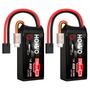 Imagem de Bateria Lipo HOOVO 2S 7,4V 2200mAh 100C com Conector TR - Pacote com 2