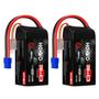 Imagem de Bateria Lipo HOOVO 3S 11,1V 2200mAh 80C com Conector EC3 - Pacote com 2