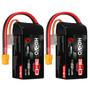 Imagem de Bateria Lipo HOOVO 3S 11,1V 2200mAh 80C com Conector XT60 (x2)