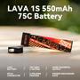 Imagem de Bateria LiPo/LiHV 550mAh 1S 3,8V 75C BT2.0 para FPV BETAFPV LAVA