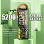 Imagem de Bateria Lipo POVWAY 5200mAh 7,4V 80C com Conector EC3 - Pacote com 2