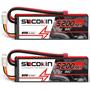 Imagem de Bateria Lipo Socokin 2S 5200mAh 7,4V 80C com Estojo Rígido Deans