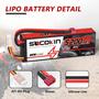 Imagem de Bateria Lipo Socokin 2S 5200mAh 7,4V 80C com Estojo Rígido Deans