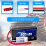 Imagem de Bateria Lipo URGENEX 11,1V 500mAh 3S 50C com Conector JST (2 Unidades)