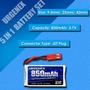 Imagem de Bateria Lipo URGENEX 3.7V 850mAh com Conector JST para Drone RC