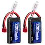 Imagem de Bateria Lipo URGENEX 7,4V 2200mAh 50C (Burst 80C) - Conector Deans T