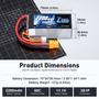 Imagem de Bateria Lipo Zeee 3S 11,1V 2200mAh 50C com Conector XT60 (Pacote com 2)