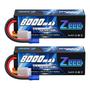 Imagem de Bateria Lipo Zeee 4S 8000mAh 14.8V 100C com Conector EC5 - Hard Case (2 Unidades)