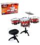 Imagem de Bateria Musical Infantil com 3 tambores + Banqueta
