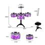 Imagem de Bateria Musical Infantil Roxo Baqueta Brinquedo Original Menino Menina Unisex Resistente