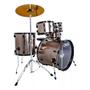 Imagem de Bateria Nagano Onix Smart 22 Com Banco Pratos Completa Cor Deep Silver