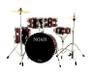 Imagem de Bateria noah sc5 22 metalic wine (vinho) com ferragens sc5-22cp-340