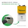 Imagem de Bateria Recarregável 9v Carrega Direto Bateria Via Micro Usb