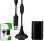 Imagem de Bateria Recarregável Compativel Para Controle Manete Xbox 360 + Cabo Usb Carregador Bivolt 110V 220V 120000 mA
