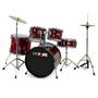 Imagem de Bateria Spanking Pro Fire Vinho Bumbo 22 Completa C/ Ferragem Cromada