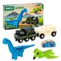 Imagem de Bateria Toy Train BRIO World Dinosaur com 2 dinossauros de mais de 3 anos