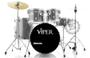 Imagem de Bateria Viper by X-Pro C.Ibañez Silver Sparkle Completa 20,10,12,14 com Ferragens, Pratos e Banco