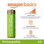 Imagem de Baterias Recarregáveis AA Amazon Basics 2400mAh - Pacote com 4