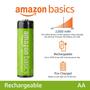 Imagem de Baterias recarregáveis Amazon Basics AA NiMH 2000mAh, pacote com 8