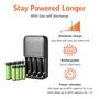 Imagem de Baterias recarregáveis Amazon Basics NiMH 4 AA e 4 AAA + Charger