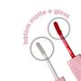 Imagem de Batom Líquido Ruby Rose Duo Kiss Matte 2 em 1 Alta Cobertura Com Gloss