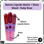 Imagem de Batom matte e gloss liquido duo mood ruby rose-g1