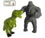 Imagem de Battle Gorilla x Dino Mister Brinque Batalha Bonecos King Kong x T Rex de Vinil Brinquedo Recreativo