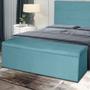 Imagem de Baú Helena 100Cm Calçadeira Estofada Suede Azul Tiffany