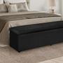 Imagem de Baú Helena 193Cm Calçadeira Estofada Suede Preto