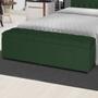 Imagem de Baú Jade 193Cm Calçadeira Estofada Suede Verde Militar