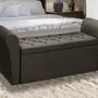 Imagem de Baú Recamier Para Cama Box Quarto Madeira Estofado Queen
