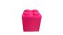 Imagem de Baú rosa com glitter-caixa bloco monta monta-decoração -guarda volumes kids e baby- caixa lançamento infantil-caixa orga