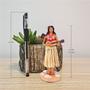 Imagem de BCSmyer Hawaiian Hula Girl Dashboard Doll com Ukulele Bobbleheads para Car Dashboard Collection Estatuetas Presentes para Decoração Casa Mini Size Doll Dashboard Hula Girl 4.72" High